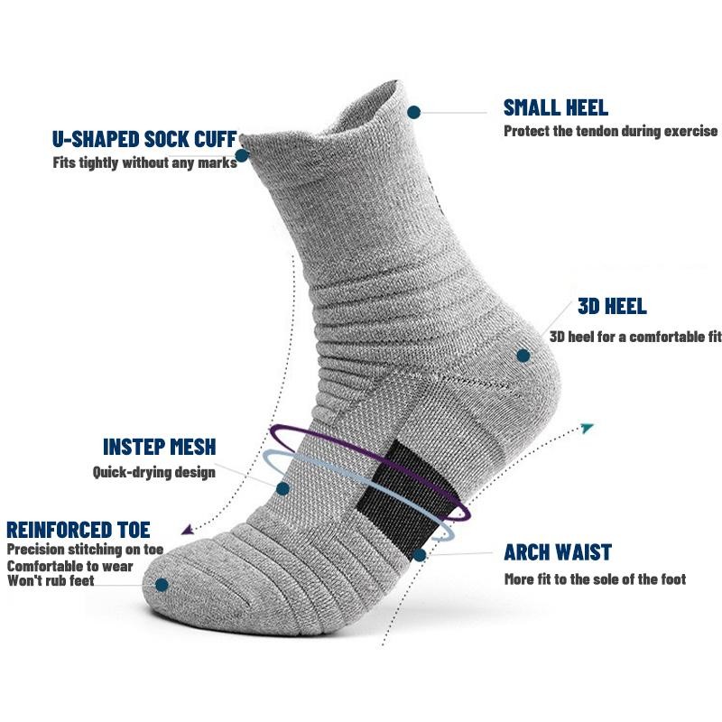 Running Compression Socks for Men Women Anti-blister Moisture Wicking Athletic H