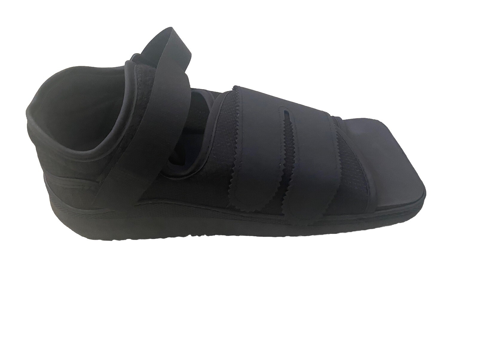 Post Op Shoe JJ CARE NEW Sz L Square Toe Lightweight Right/Left Black