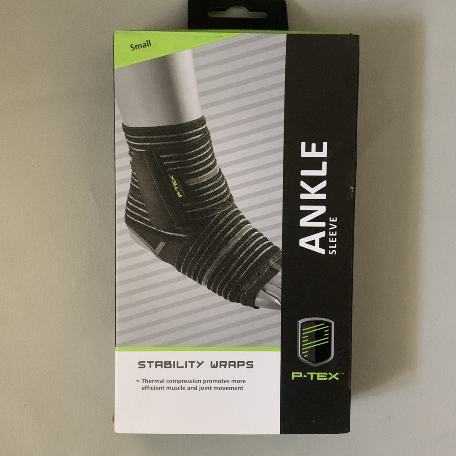P-TEX **ANKLE SLEEVE**STABILITY WRAP** P-TEXA102**BLACK**ADULT SMALL ** NEW**