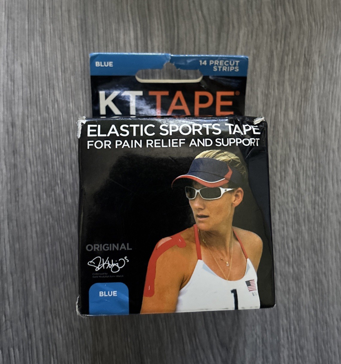 KT Tape Cotton 14 Strip Precut Blue NEW B10