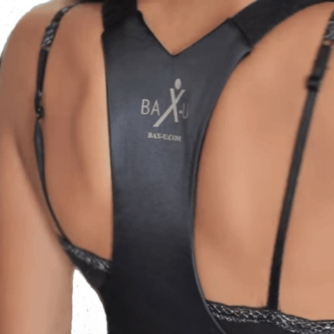 SIT TALLER LOOK BETTER | UNISEX | UpperBack & Shoulder Support | Small Black