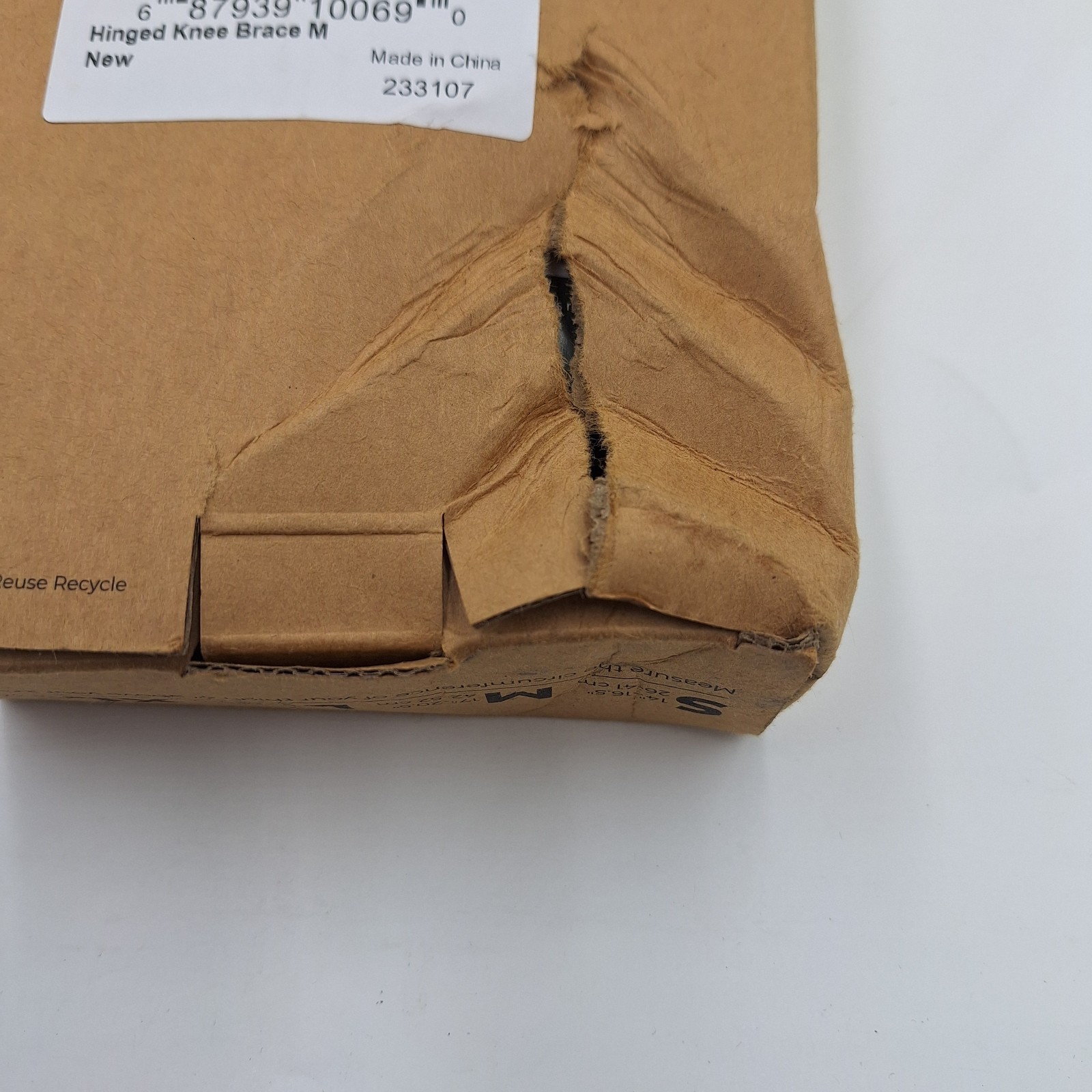 Hinged Knee Brace Men and Women Support Adjustable Lightweight-Med Damage Box