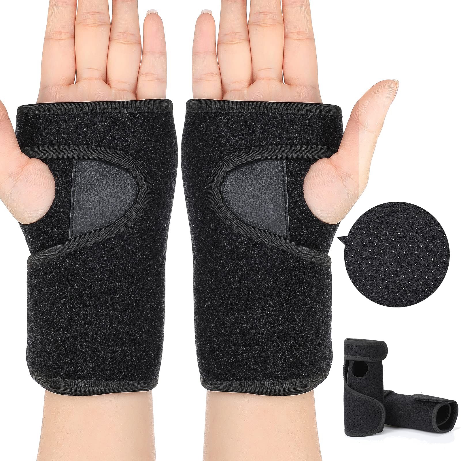 2 Pcs Wrist Brace for Carpal Tunnel Night Sleep Support Adjustable Wrist Spli…