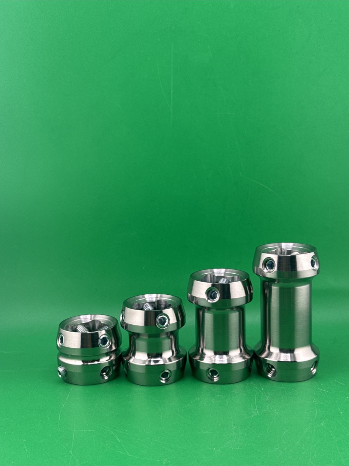 double female receiver prosthetic parts components adapters. new. titanium