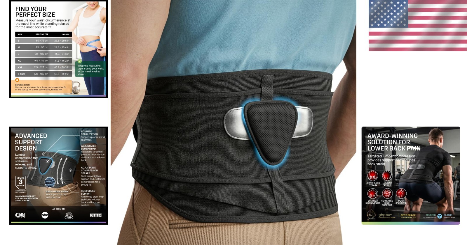 Lower Back Brace for Men and Women – Pain Relief & Support