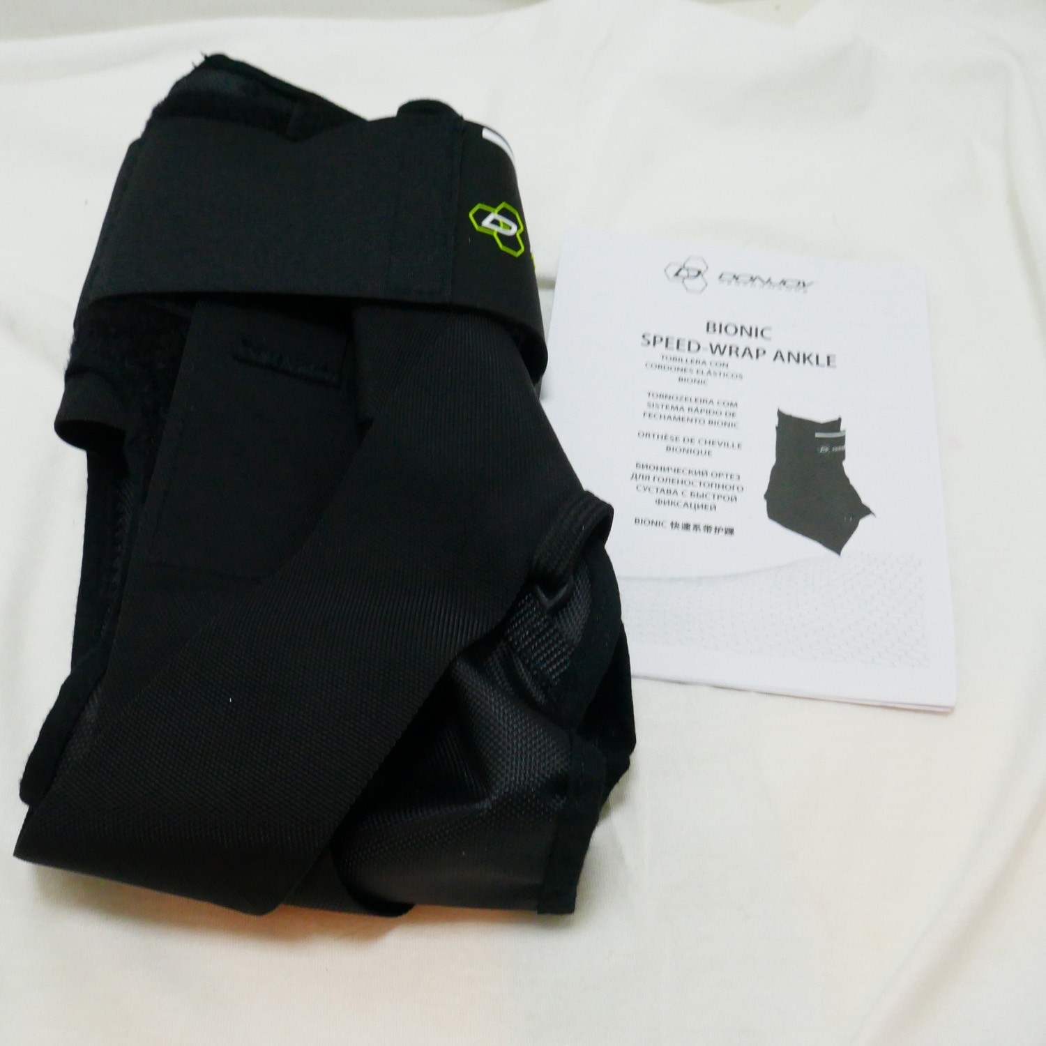 DonJoy bionic speed wrap Sleeve Brace Ankle Large Black ankle support wrap