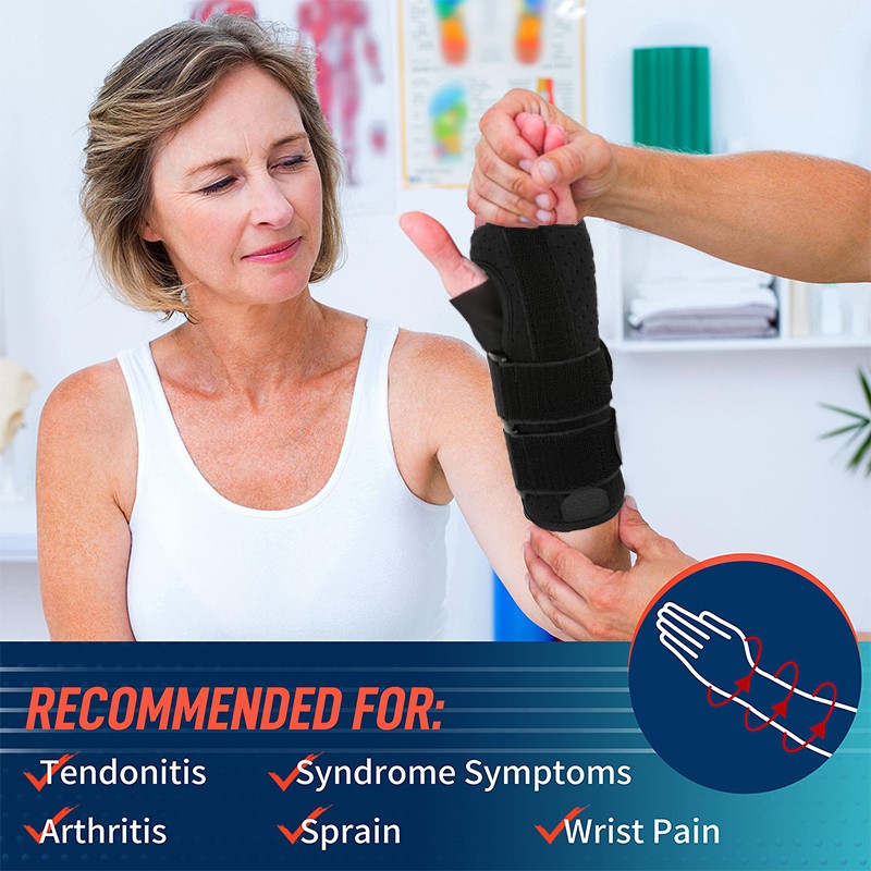 Carpal Tunnel Wrist Brace Metal Splint Hand Brace Support For Work Pain Relief