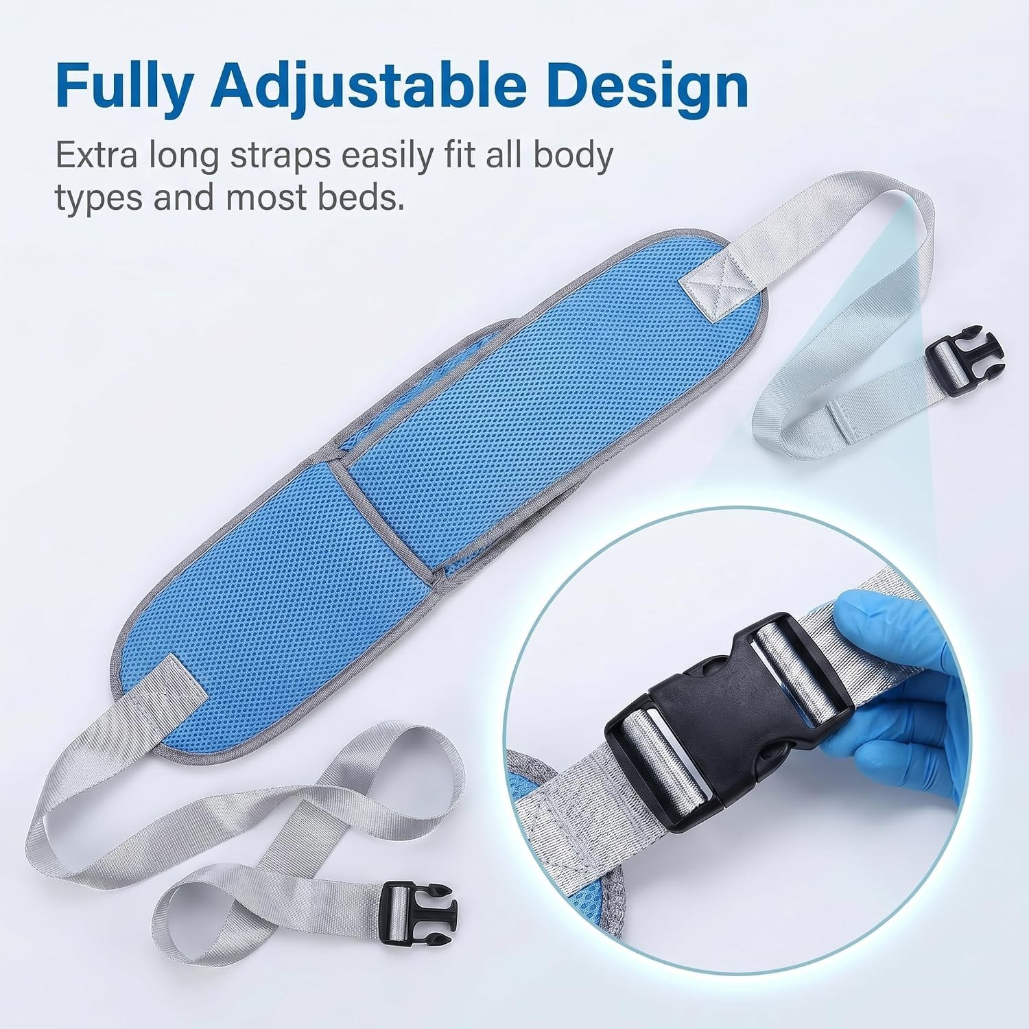 Medical Bed Restraint Strap for Elderly Anti-Fall Adjustable Safety Waist Belt