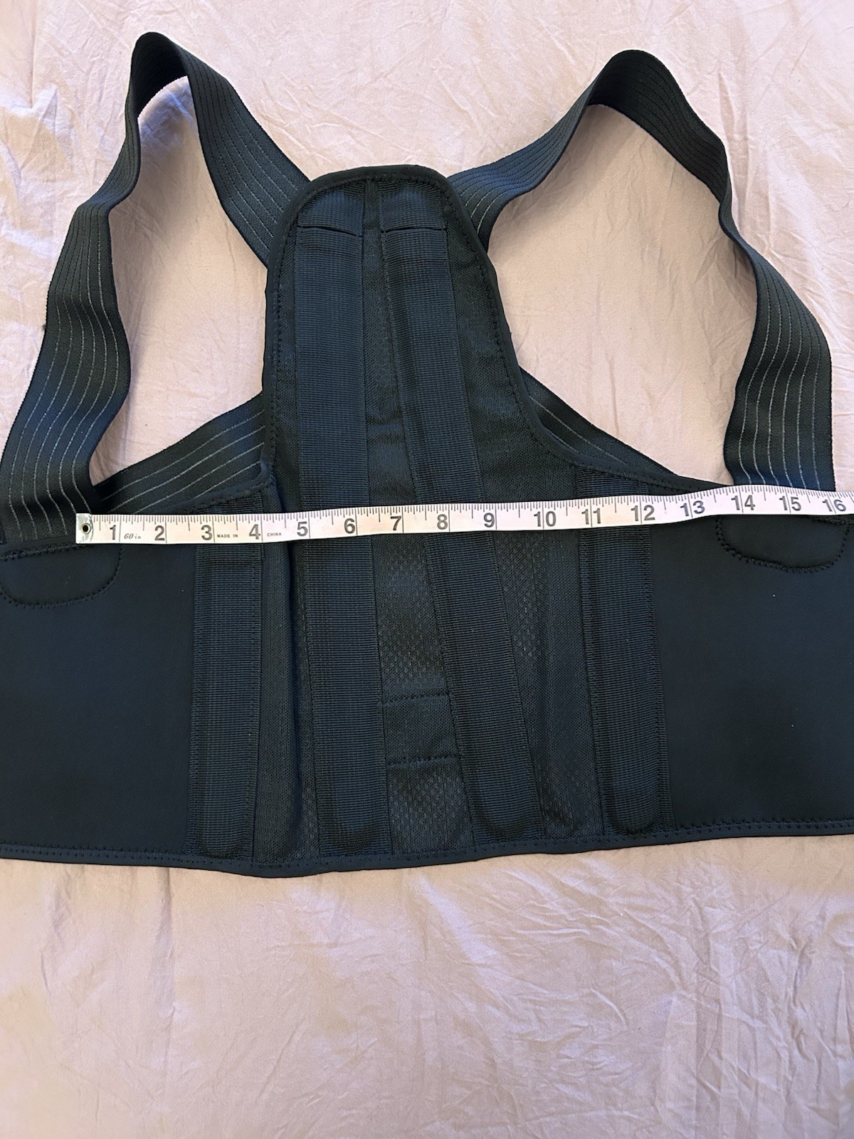 JANUSTAR Adjustable Posture Corrector Brace Black Size M Back Support
