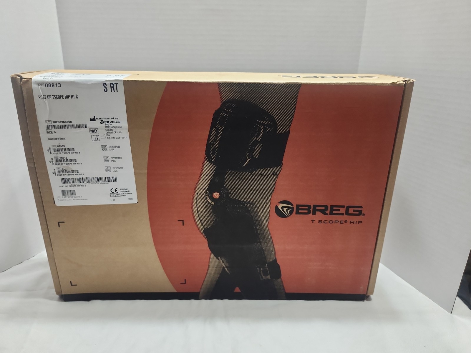 Breg Post-Op T-Scope Hip Brace RIGHT SIDE Size Small for 24″-31″ waist 08913