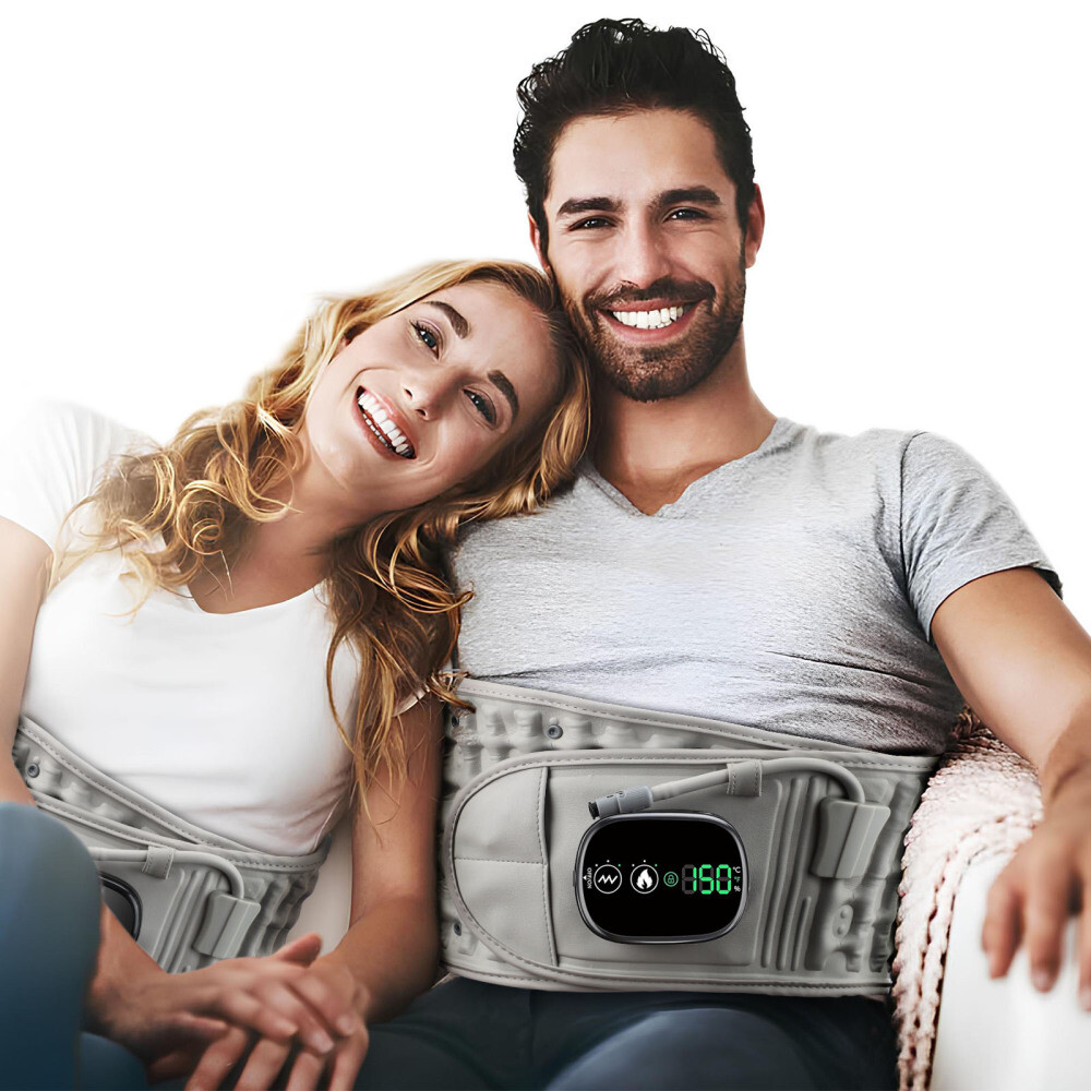 Heating Inflatable Decompression Belt Lumbar Support for Lower Back Pain Relief