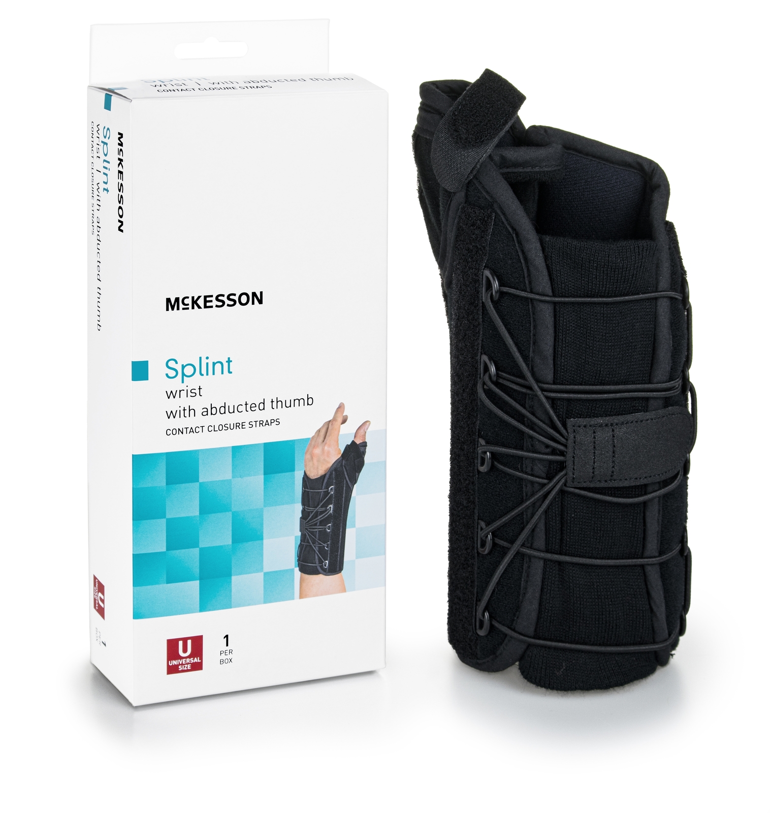 McKesson Single-Pull Lace Closure / Hook and Loop Strap Closure Wrist Brace