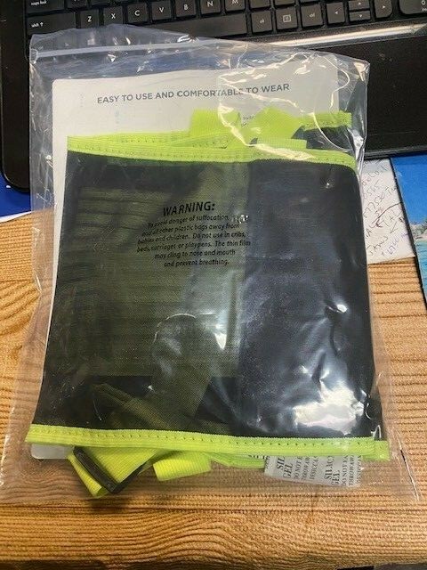 New VALEO HI VIS GREEN BACK SUPPORT LG 38″-44″ NEW in PACK
