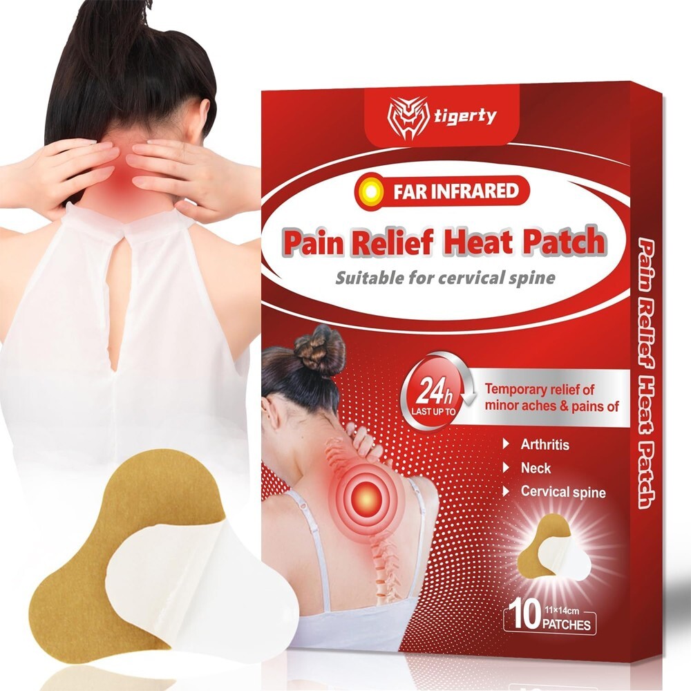 10pcs Neck Pain Relief Heat Patch Far Infrared Pad Treatment Cervical Lumbar Pad