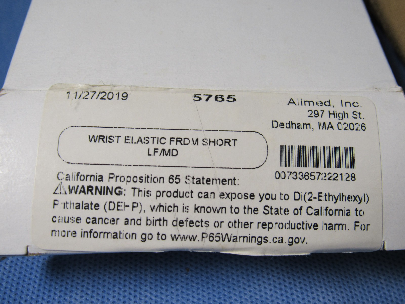 AliMed 5765 Freedom Wrist Left Medium Support Brace Short Tan Elastic New in Box