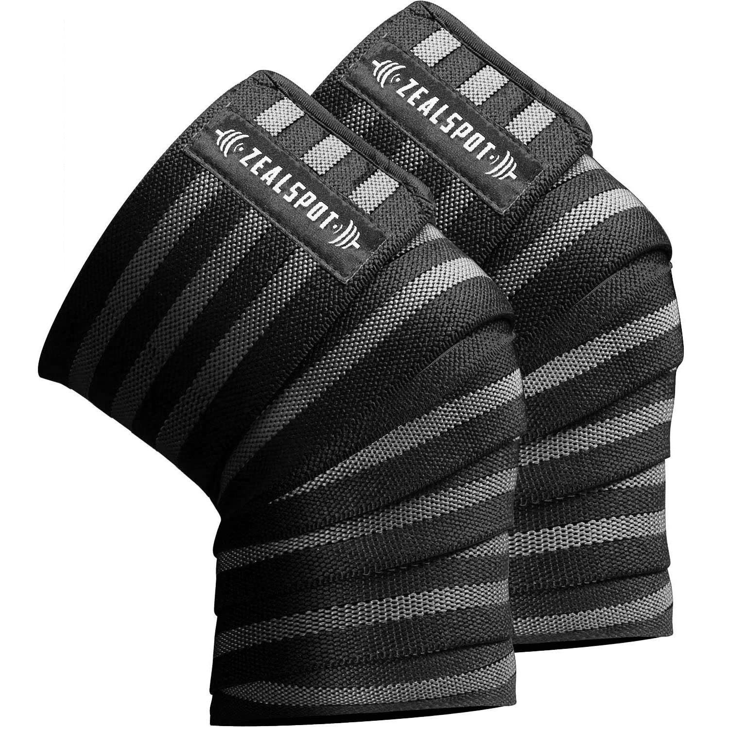 Knee Wraps(Pair) Compression & Elastic Support for Cross Training,Wods,Gym, Work