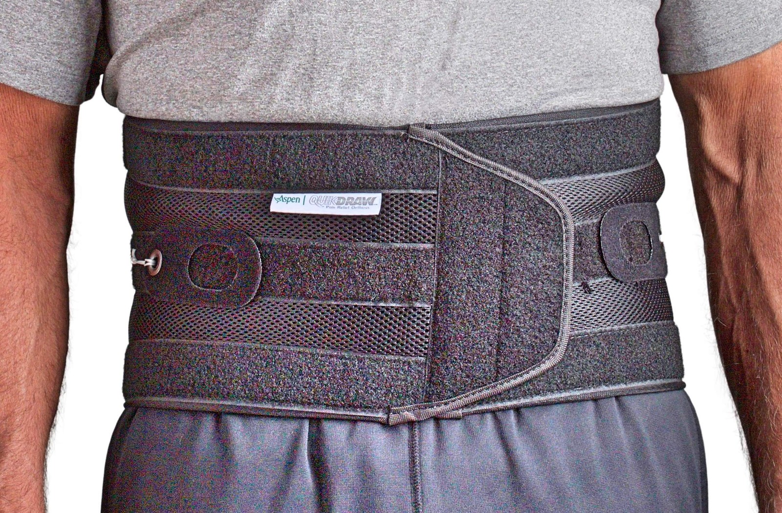 Aspen Quikdraw PRO Back Brace, Patented Pulley 2X-Large (Pack of 1), Black
