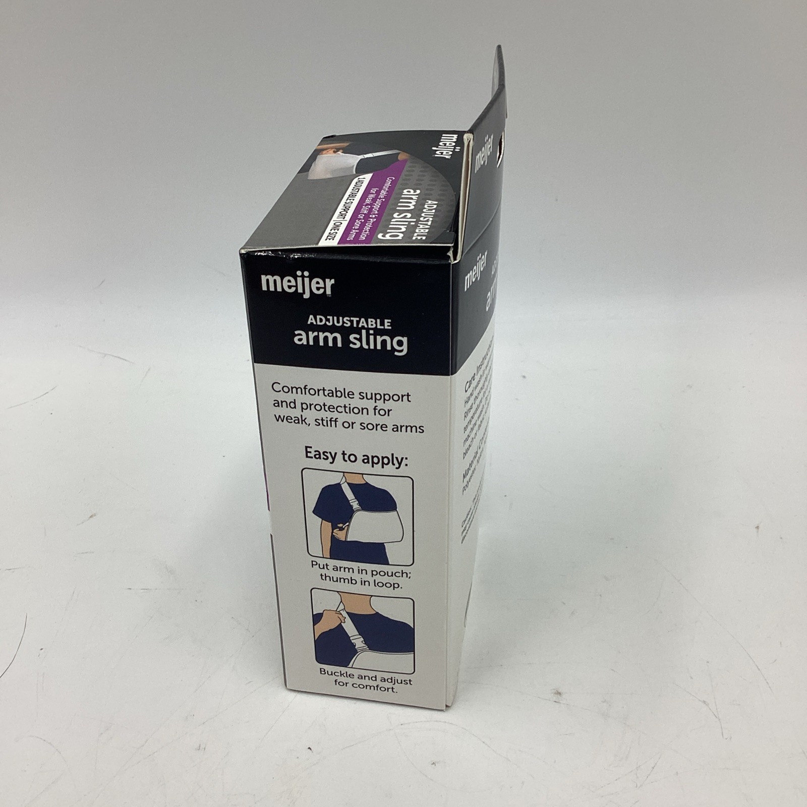 Meijer White Arm Sling Adjustable Support Strap Medical Therapy One Size