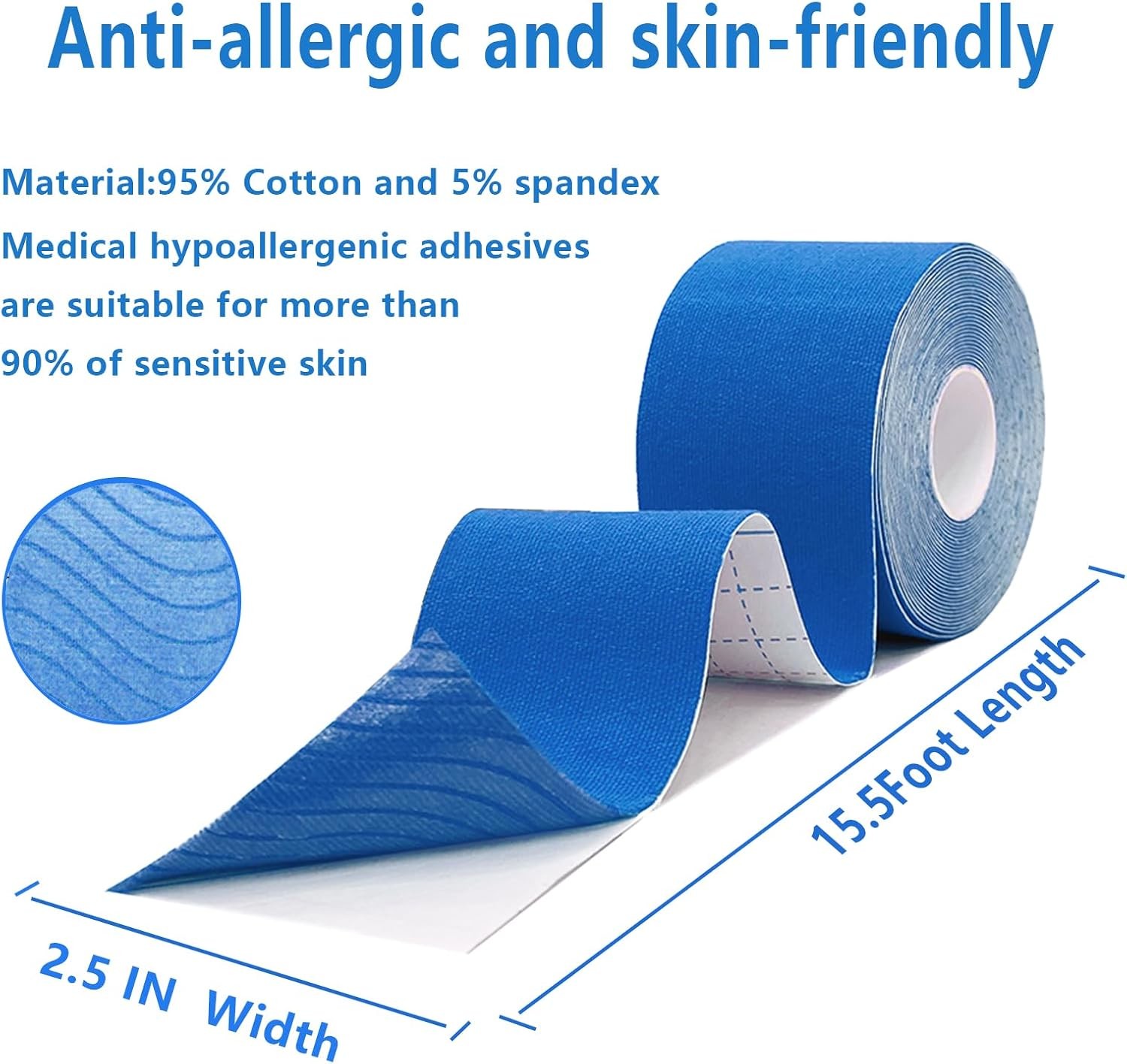 Kinesiology Tape Athletic Sports Muscle Injury Support Waterproof Elastic 2 Inch