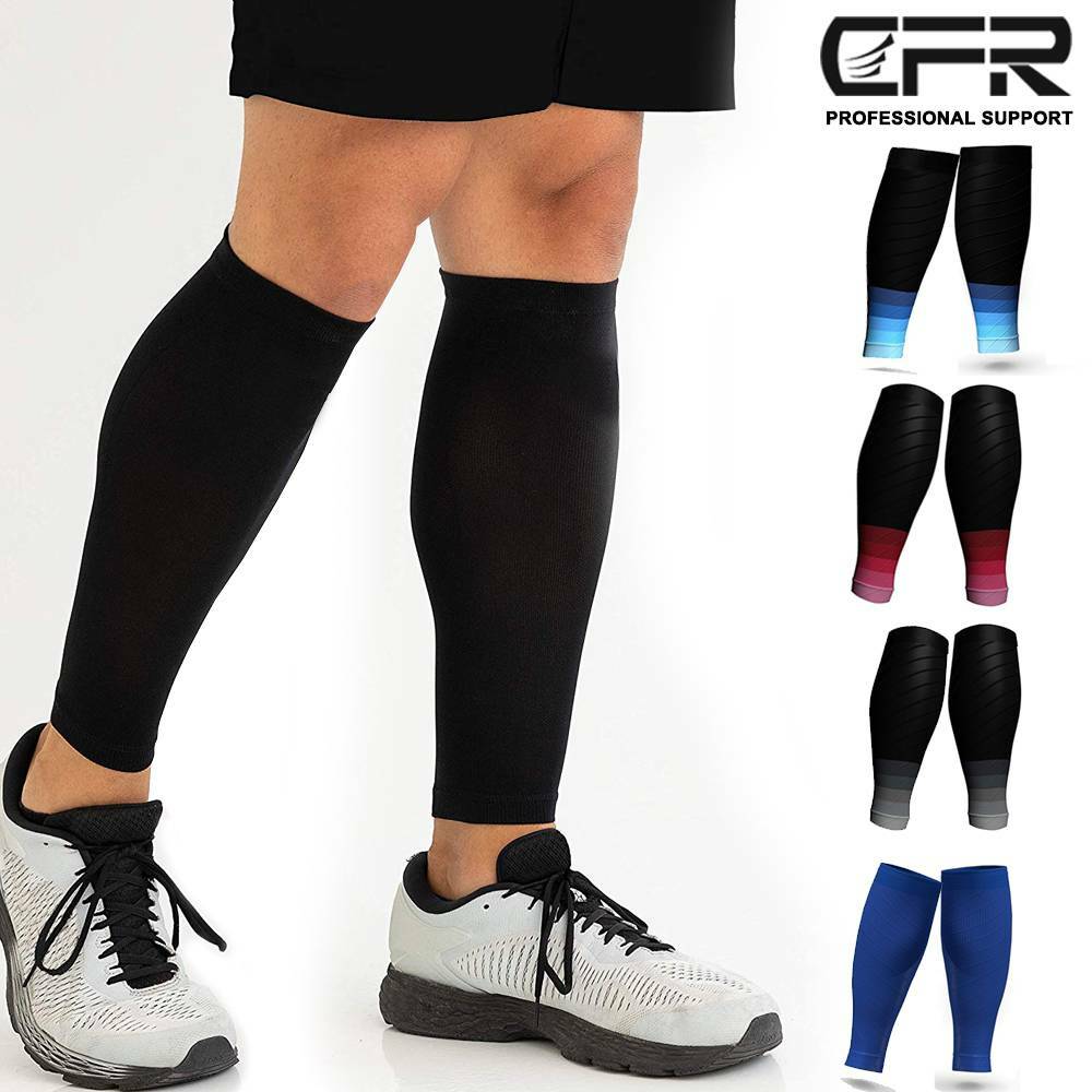 Pair Compression Socks Calf Sleeve Leg Support Brace 15-20mmHg Men Women Running