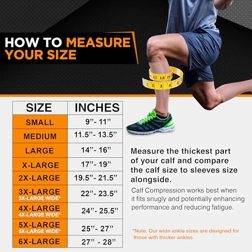 Compression Calf Sleeve for Men & Women – 20-30mmHg Medium REGULAR Skin/Nude