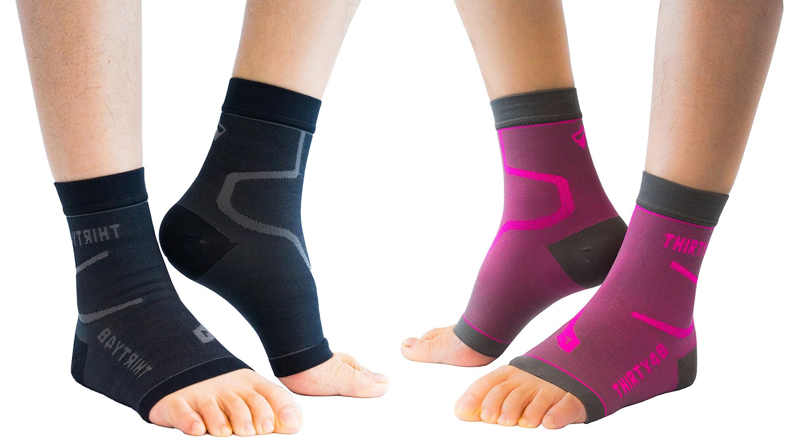 Thirty48 Plantar Fasciitis Socks, 20-30 mmHg Foot Compression Sleeves