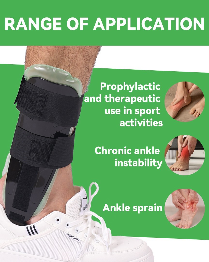 Komzer Air Gel Ankle Brace, Adjustable Support for Sprains & Post-Op Recovery