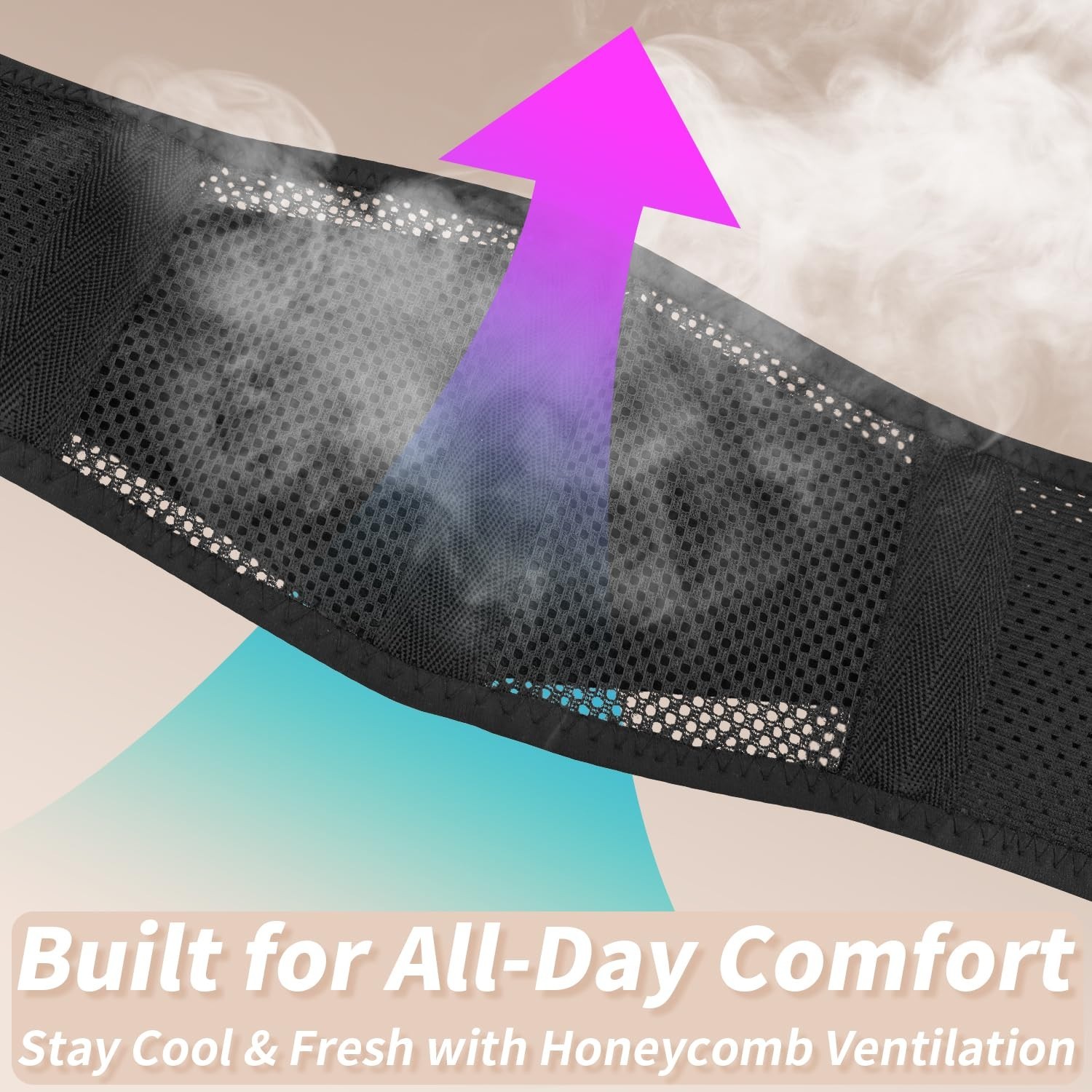 Slim Narrow Back Brace for Lower Back Pain Relief, Lightweight Adjustable Suppor