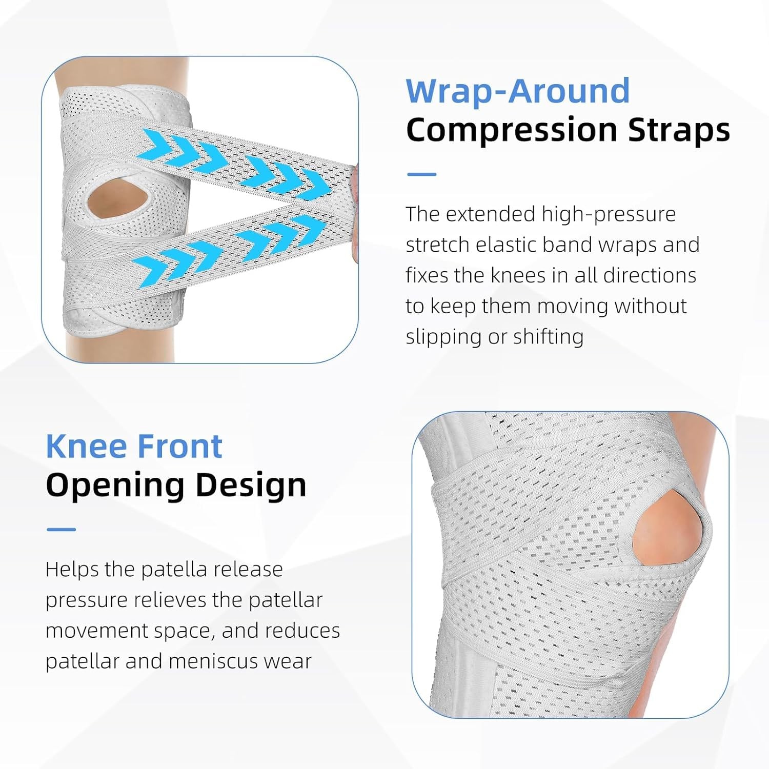 Knee Brace with Side Stabilizers, Professional Knee Compression Support Brace…