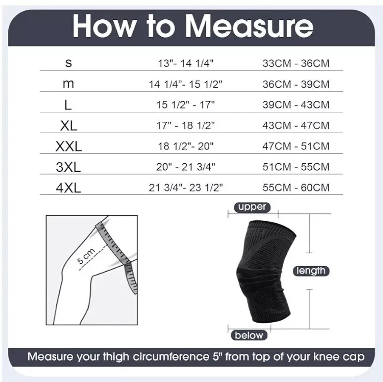 2 Pack Knee Braces With Side Stabilizer & Patella Gel Pads Size Large Blue