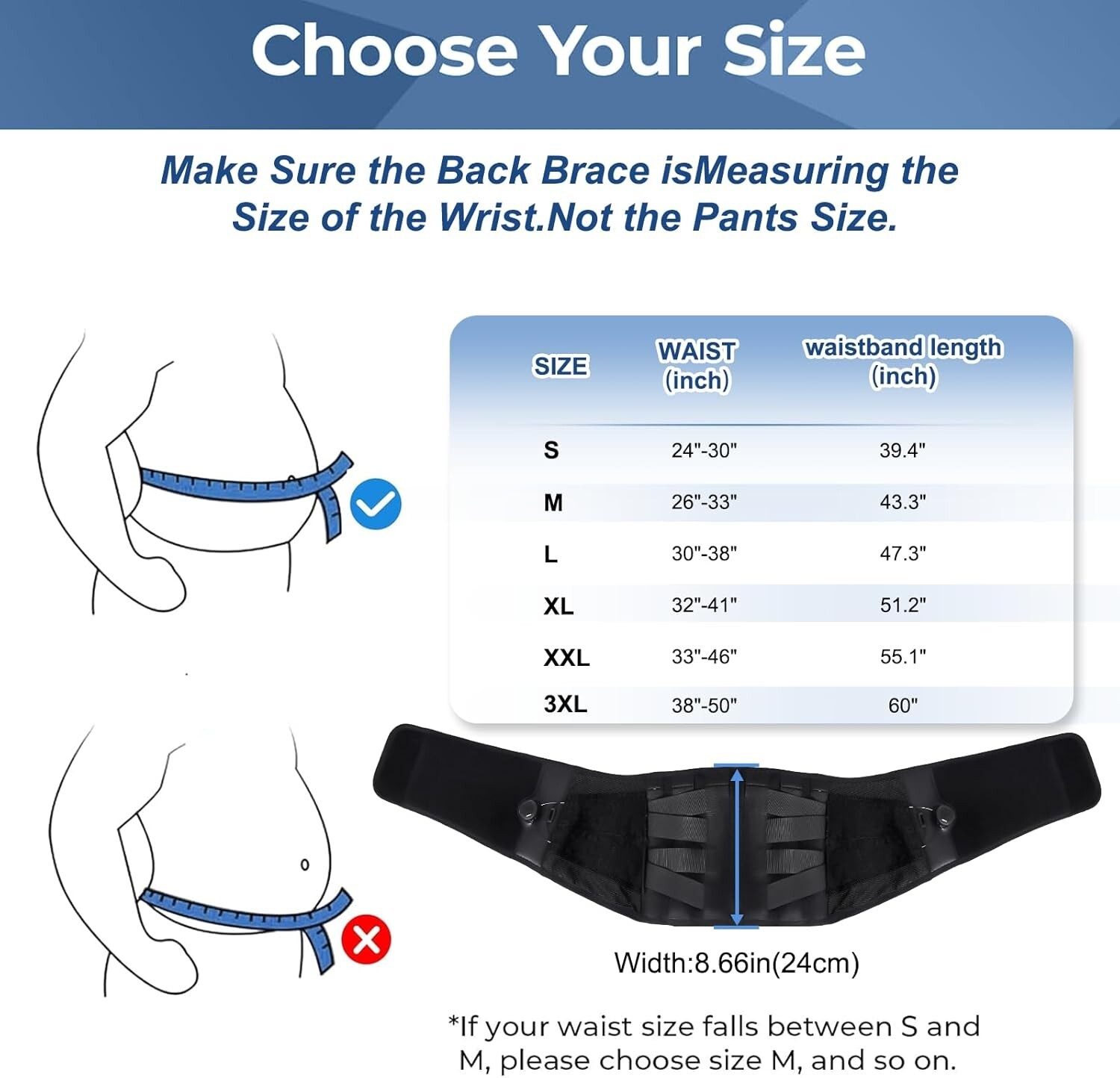 Back Brace for Lower Back Pain, Knob Adjustable Back Support with 3D Lumbar Pad