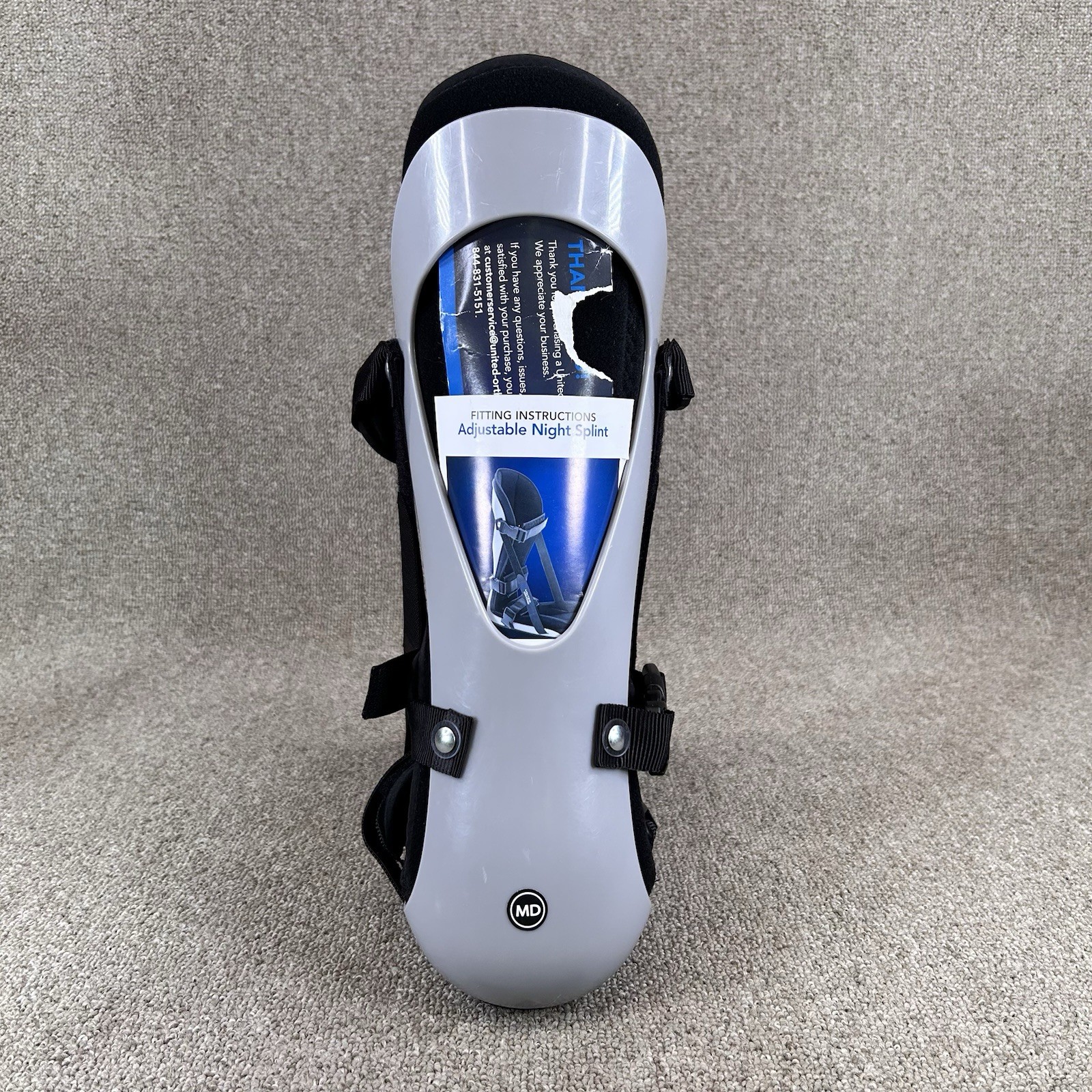 United Ortho Plantar Fasciitis Adjustable Leg Support Brace Medium MD New L or R