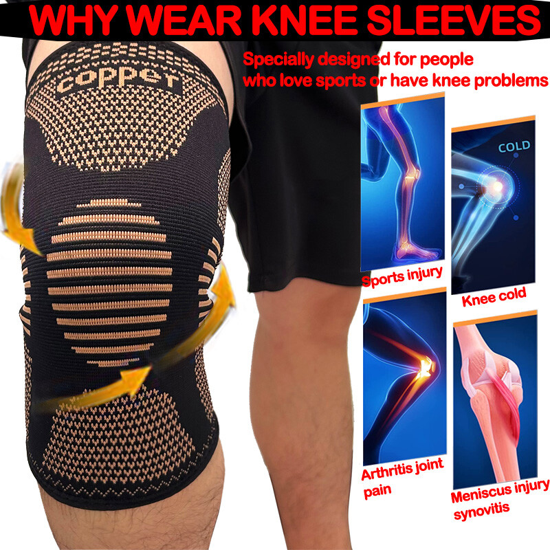 Knee Sleeve-Knee Braces for Joint Pain Relief Knee Support Womens Mens Sports in