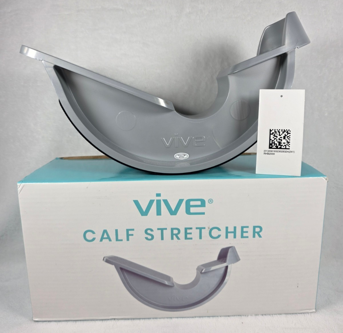 NEW IN BOX VIVE RHB2000 Foot Rocker Calf Stretcher Brace Gray non slip bottom