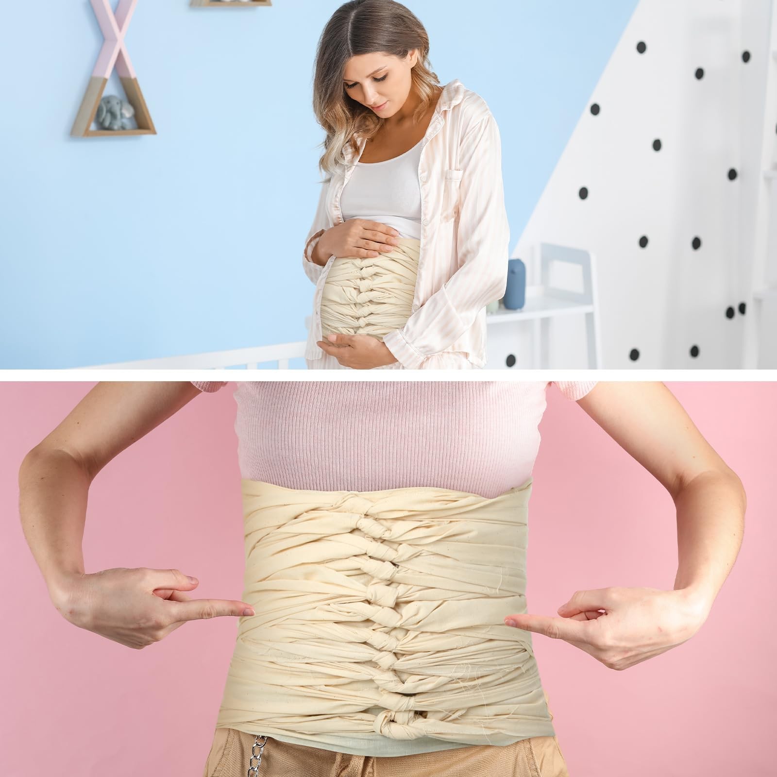 Hahafelt Bengkung Postpartum Belly Binding Wrap Traditional White Unbleached …
