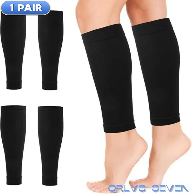 2x Calf Sleeves Leg Support Compression Socks Running Shin Splint Varicose Veins