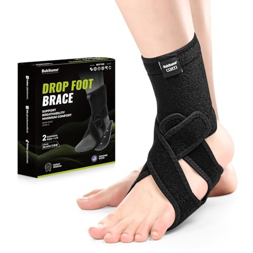 Bukihome Adjustable AFO Foot Drop Brace Ankle Support Pair Left and Right