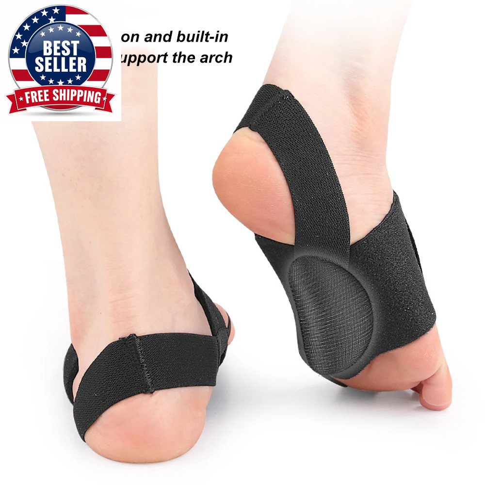 Adjustable Arch Support Braces for Plantar Fasciitis Relief, Non-Slip Arch Suppo