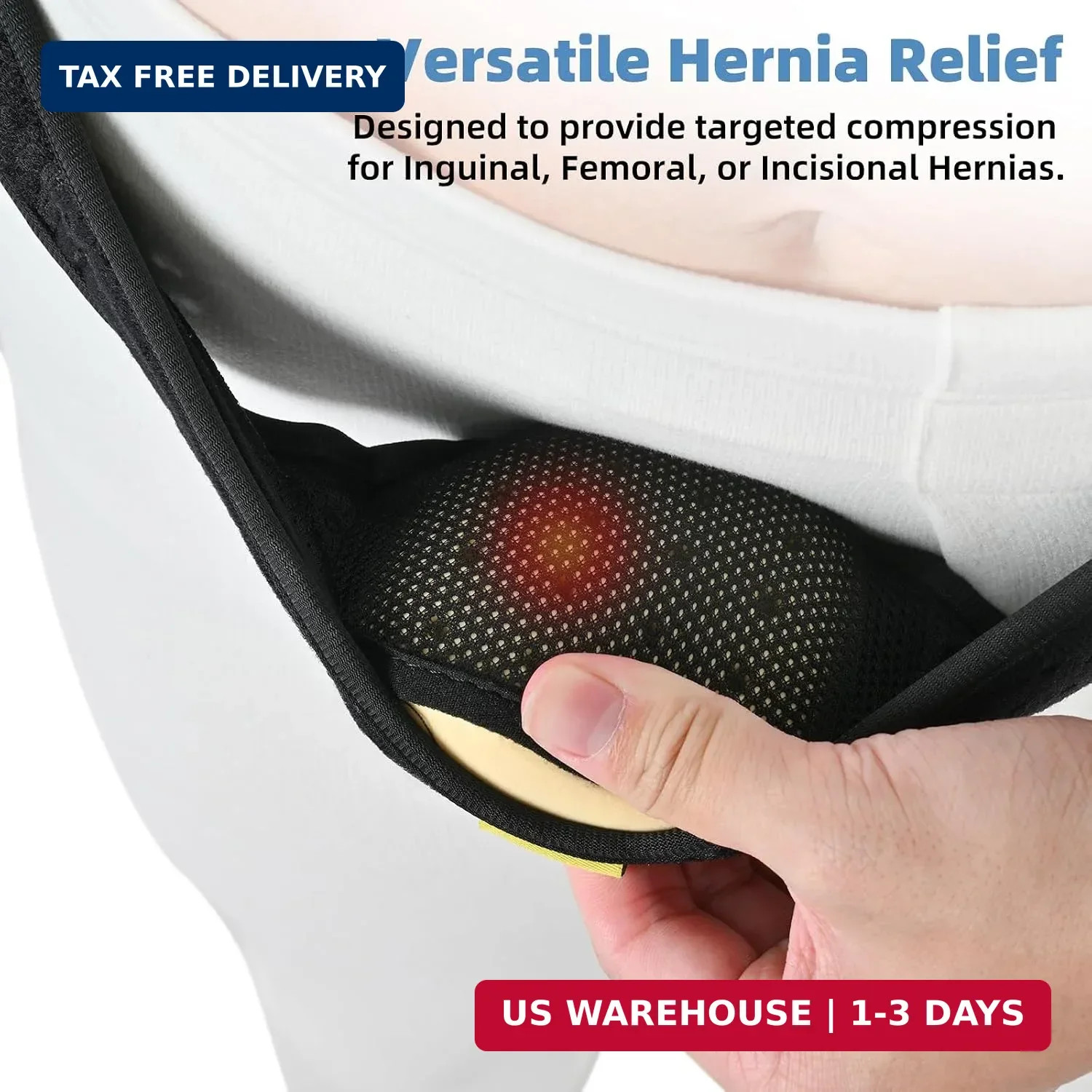 Tenbon Hernia Belts for Men and Women Left or Right Side Hernia Support.
