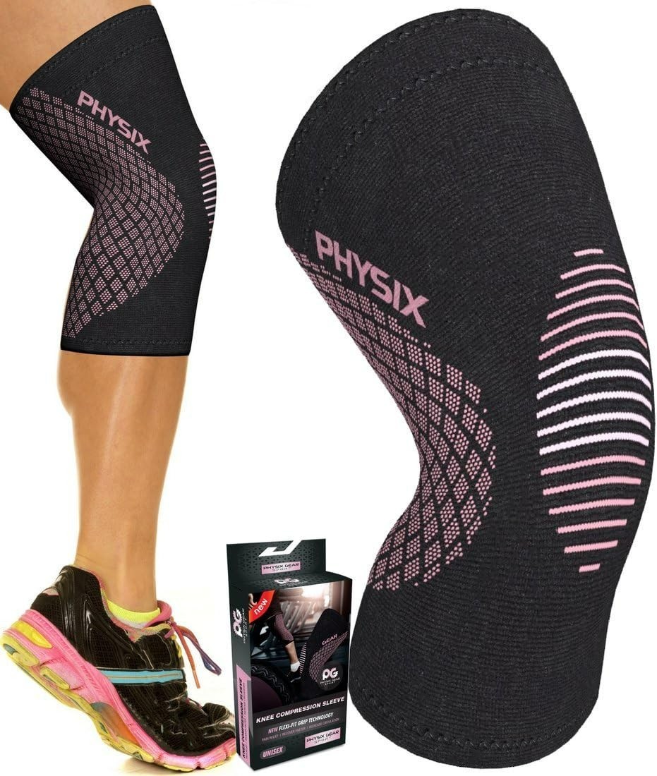 Physix Gear Knee Compression Sleeve for Men & Women – Best Compression Knee B…