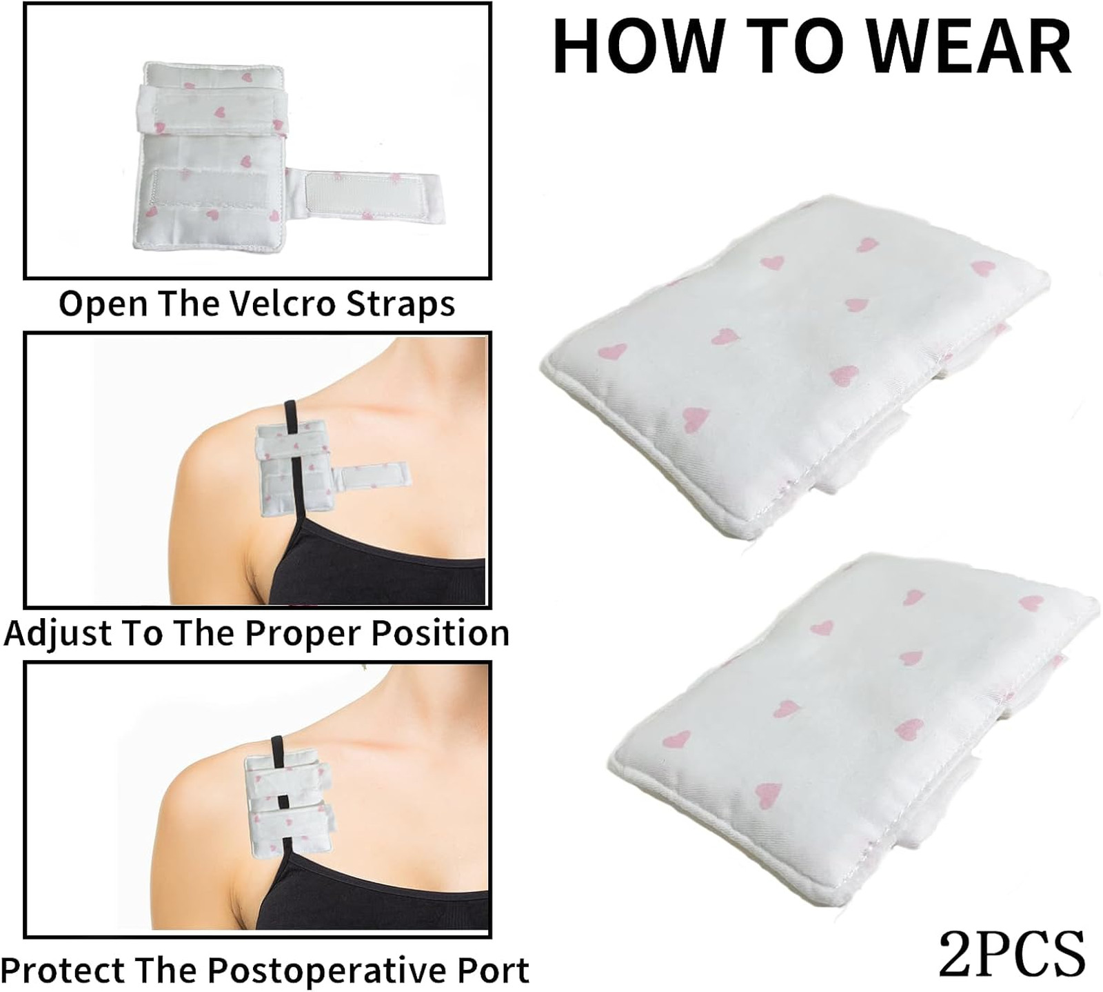 Post Surgery Breast Port Pillow for Chest Pain Relief Pacemaker Bra Strap