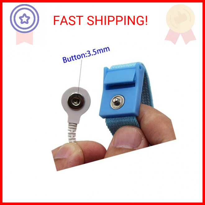 Adjustable Estim Wrist Strap Components 4pcs Blue Stim Loops 4pcs White Wires