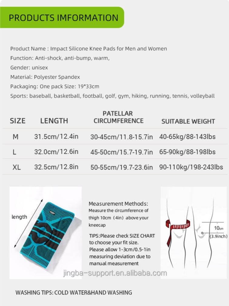 Pro Knee Compression Sleeve Braces with Side Stabilizers Patella Gel Pad for Gym