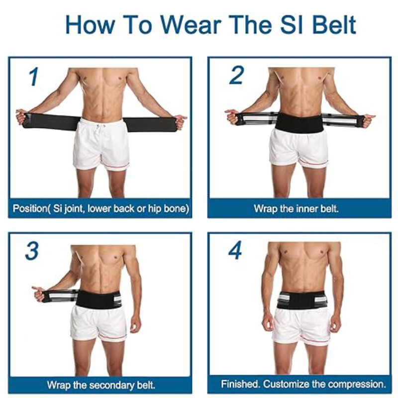 Sacroiliac Joint Hip Belt Pelvic Lower Back Support Brace Sciatica Pain Relief