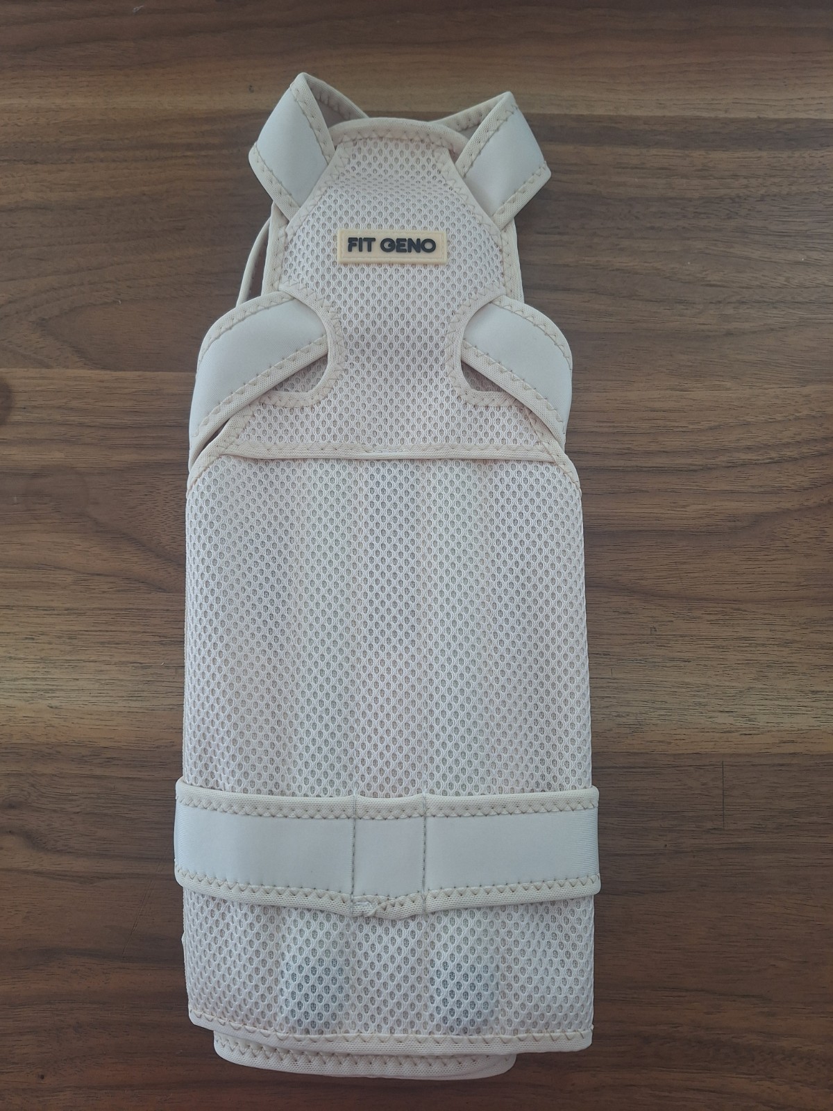 Fit Geno Back Brace Posture Corrector for Women and Men, Medium, Beige