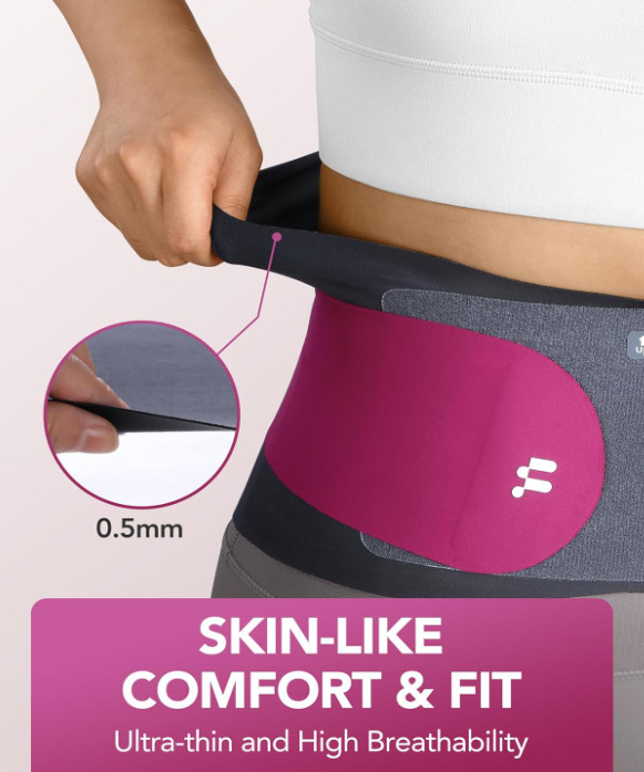 Back Brace Lumbar Support Belt Ultra Thin 0.5mm Posture Support Under Clothes