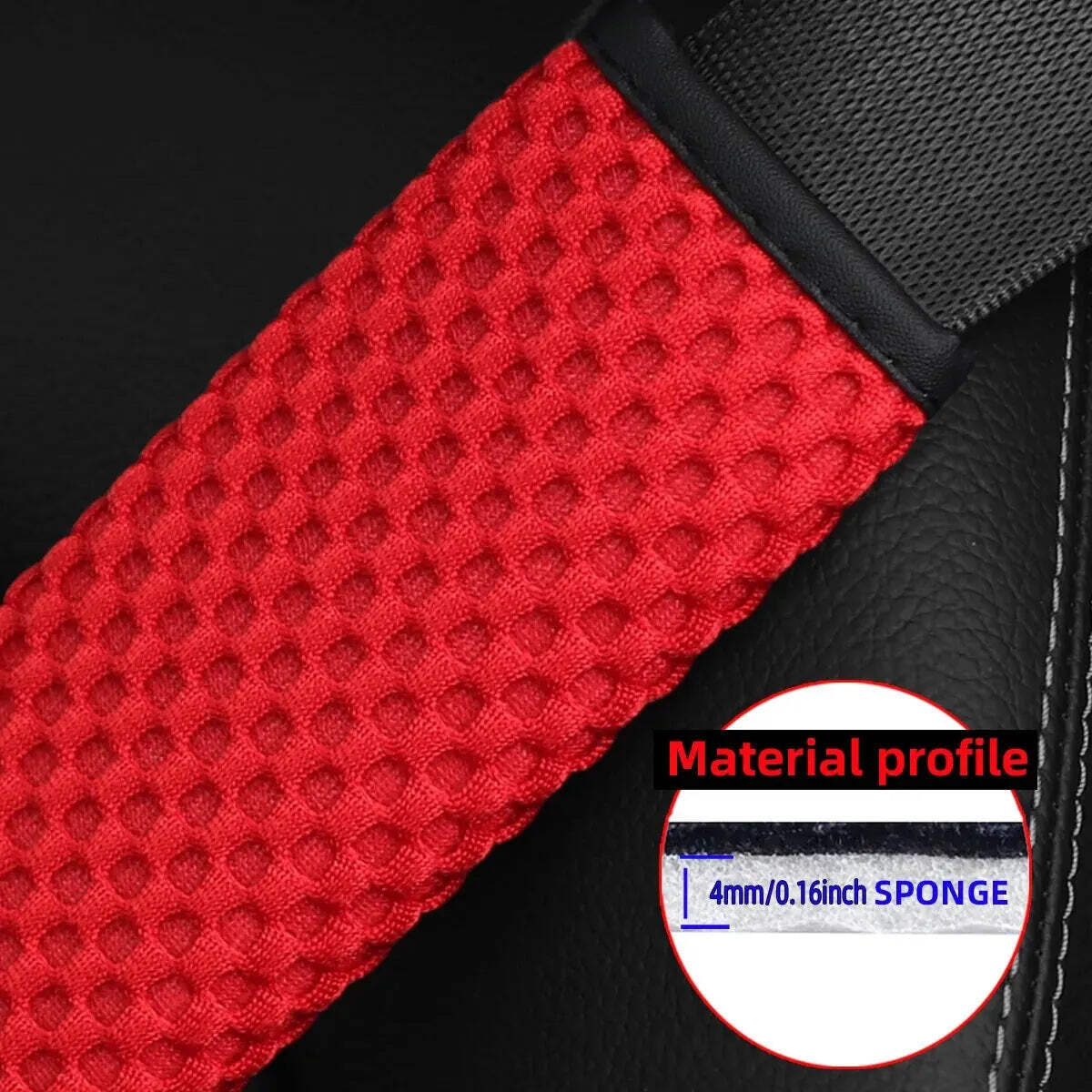 A Three-dimensional Massage Mesh Cloth Breathable Car Seat Belt Shoulder Strap C