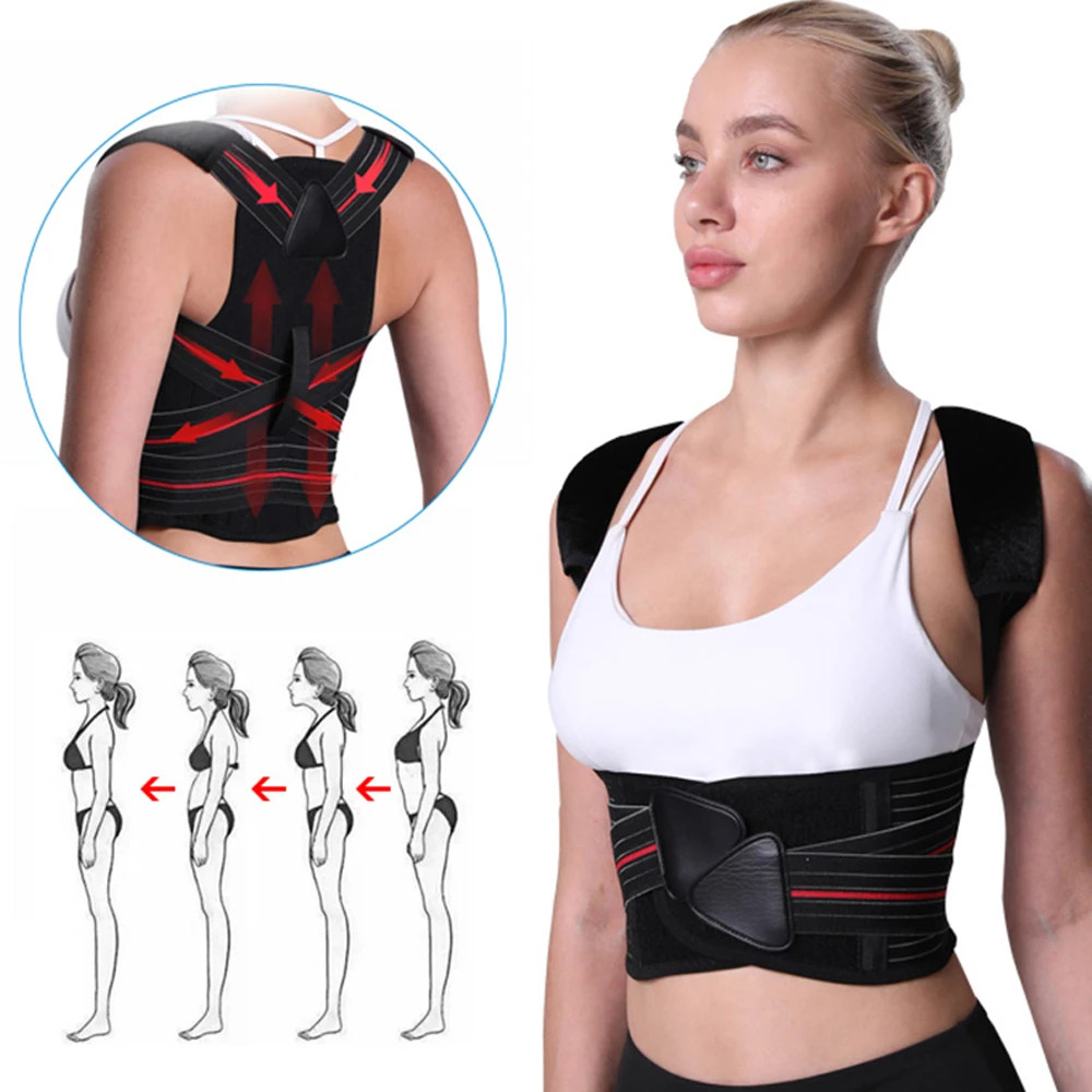 BraceTop Adjustable Posture Corrector Back Support Shoulder Brace Posture