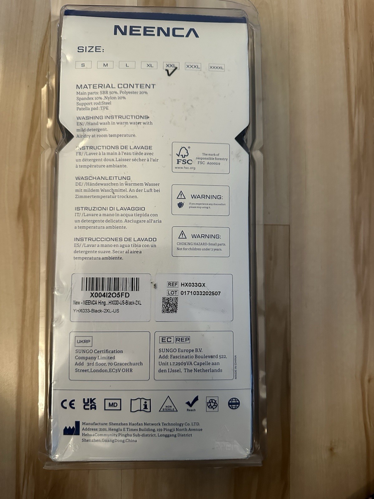 NEENCA Embrace Life Knee Brace XXL Sports protection series HX033/043