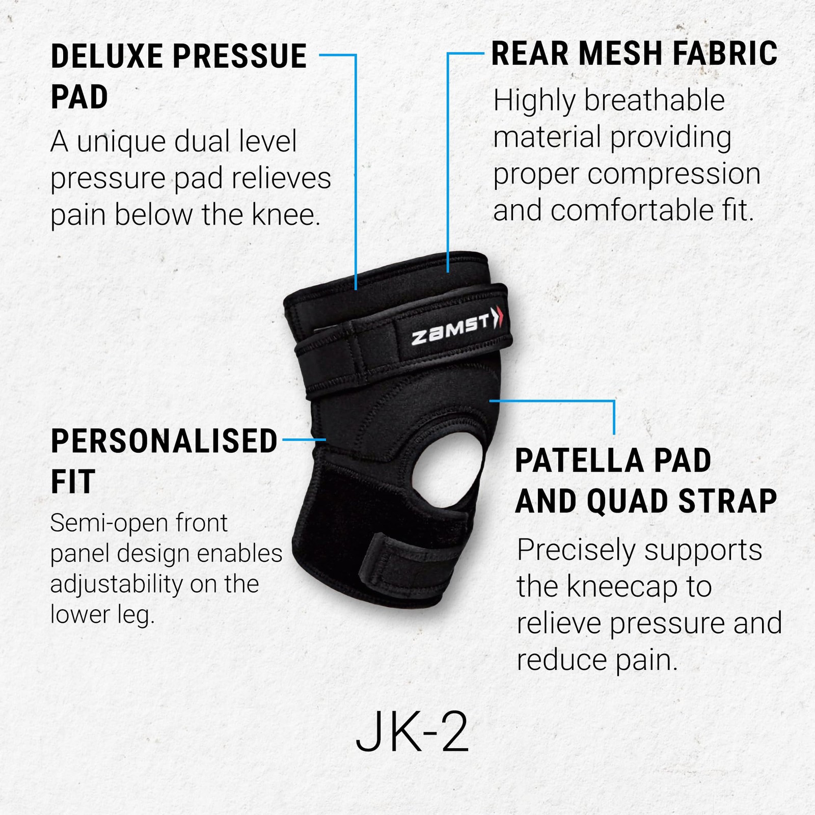 JK-2 Sports Knee Brace for Jumpers – Compression Knee Brace for Men and Women…